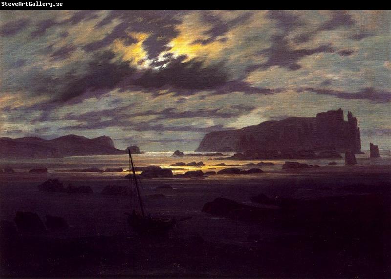 Caspar David Friedrich Northern Sea in the Moonlight